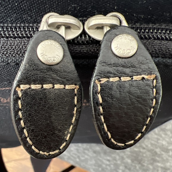 Fossil Shoulder Travel  Bag Black N‎ 054 The Original Premium Canvas Vintage - Picture 7 of 7